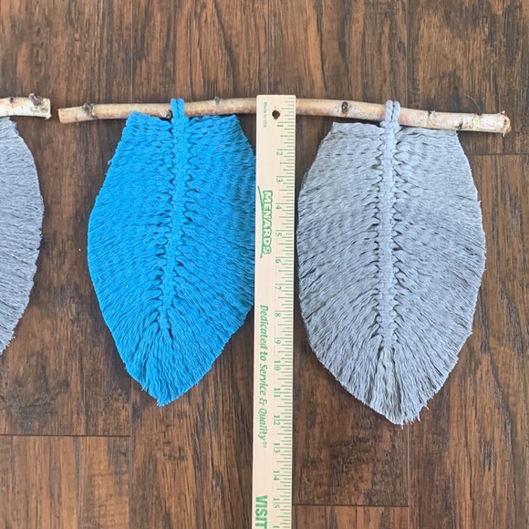 Set of 2: Grey and Blue Feathered Wall Art - Picture 14 of 14